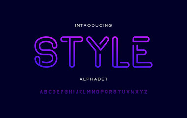 Line alphabet fonts. Typography for a design, poster, banner, etc. Vector element or template A to Z