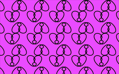 Patr&oacute;n coraz&oacute;n rosa y negro