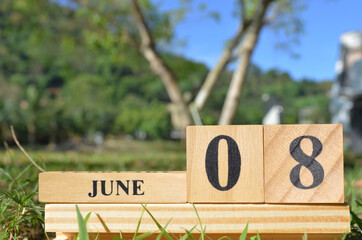 June 8, Cover natural background for your business.