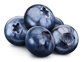 Obraz premium Organic fresh blueberry isolated on white