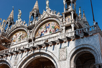 St. mark's Cathedral Venice facade.Italy