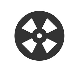 car wheel vector icon isolated.