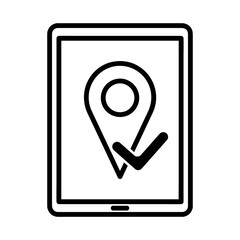 Online order icon. Illustration of delivery by web site. Vector eps10