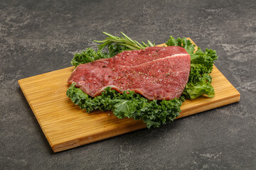 Raw beef steak for grill