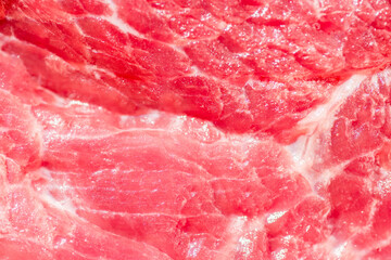 Close-up view of red fresh meat.soft focus.