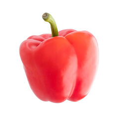 Red bell pepper isolated on white background.
Full depth of field with clipping path.
