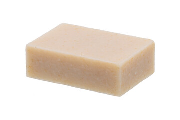 Handmade soap bar isolated on white background.
Full depth of field with clipping path.