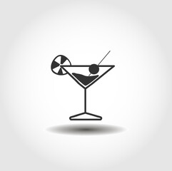 Cocktail isolated vector icon. drink design element