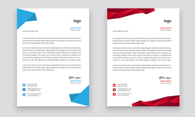 Business style letterhead template design for project with standard sizes.