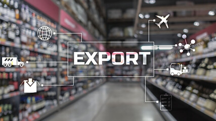 Obraz premium Logistics Import Export background 2021.