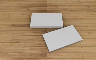 Stack of blank business cards mockup .3D illustration.Business card mock ups isolated