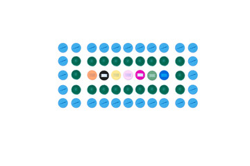 security against covid in white background