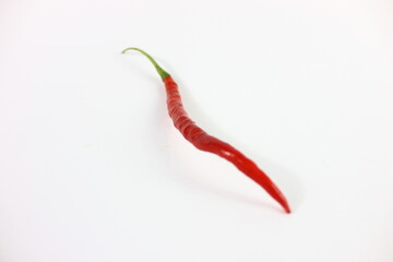 red chili in white background
