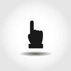 Hand vector icon, forefinger isolated vector icon. interface element