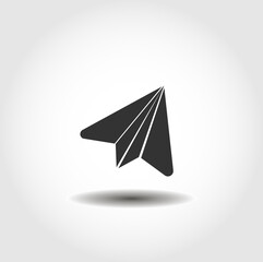 paper plane isolated vector icon. interface element