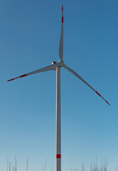 Wind turbines onshore at the North Sea coast 