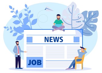 Illustration vector graphic cartoon character of job vacancy