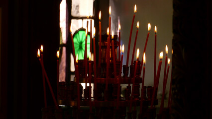 Candles in a church