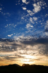 沈みゆく夕日（sunset)