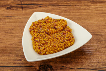Dijon mustard sauce with seeds