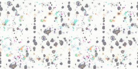 Winter Snowflakes Wallpaper. Creative Boho Texture. Washed Effect. Graphic Textile Print Repeat. Tie Dye Indigo Background. Seamless Winter Design. Blue Border Print.