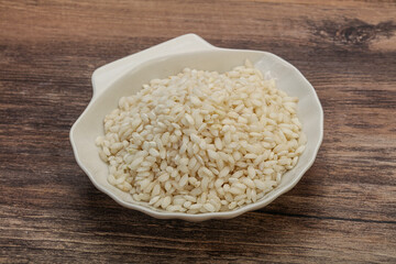 Raw arborio rice for Risotto