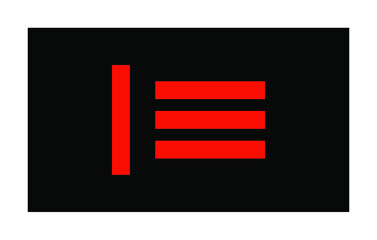 Vector illustration of flat BDSM “Master/Slave pride flag” on white background. The BDSM community alternate symbol.