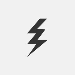 Lightning vector icon illustration sign