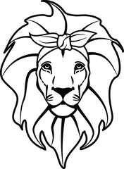 Lion Bandana, Lion Scarf Vector Illustration