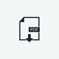 PDF file vector icon illustration sign