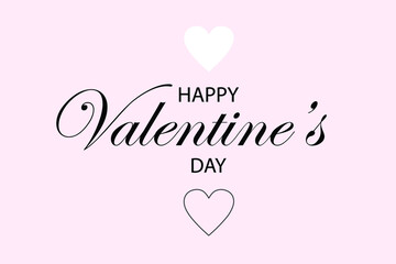 Fototapeta na wymiar Happy Valentine's Day. Romantic greeting love card. Vector design with hearts.