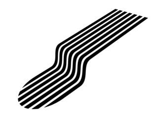 Modern abstract striped pattern of parallel black lines on a white background. Trendy vector background