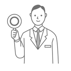 Fototapeta na wymiar Illustration of a doctor with a correct answer mark