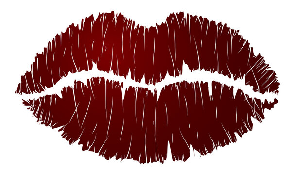 Vector lips in graphic style