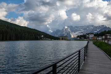 Landschaftidyll Misurinasee Dolomiten