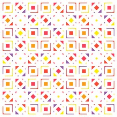 Beautiful of Colorful Square and Rhombus, Repeated, Abstract, Illustrator Pattern Wallpaper. Image for Printing on Paper, Wallpaper or Background, Covers, Fabrics