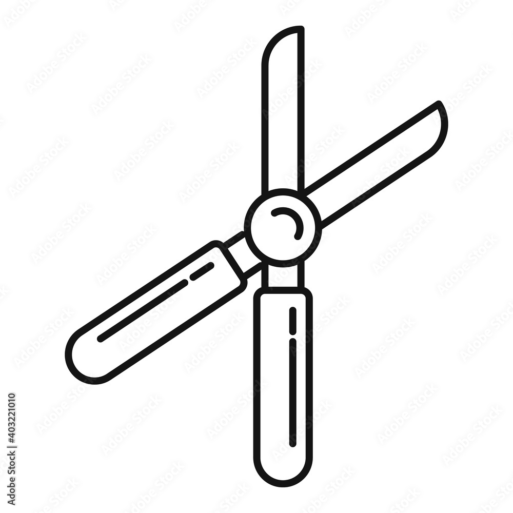 Aufkleber bush scissors icon. outline bush scissors vector icon for web design isolated on white background