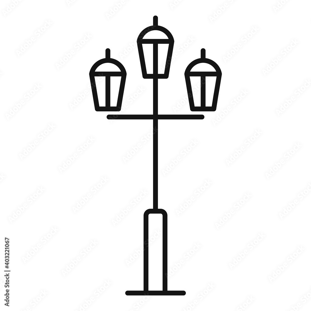 Poster old light pillar icon. outline old light pillar vector icon for web design isolated on white backgro