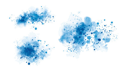 Blue watercolor on white background vector illustration - obrazy, fototapety, plakaty