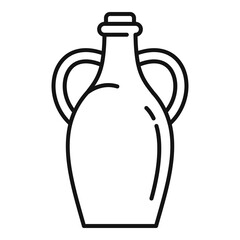 Oil jug icon. Outline oil jug vector icon for web design isolated on white background