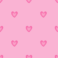 vector seamless pattern with hearts