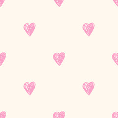 vector seamless pattern with hearts