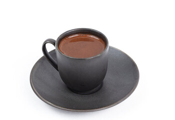 Turkish coffee on white background.
