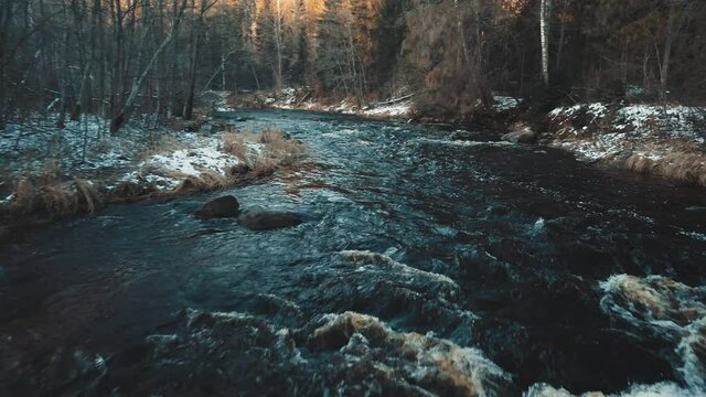 river in the forest, Latvia, Amata trail, Amata river, Latvija, Amatas taka, Amatas upe,
Rapid river, with rapids on a cool winter day