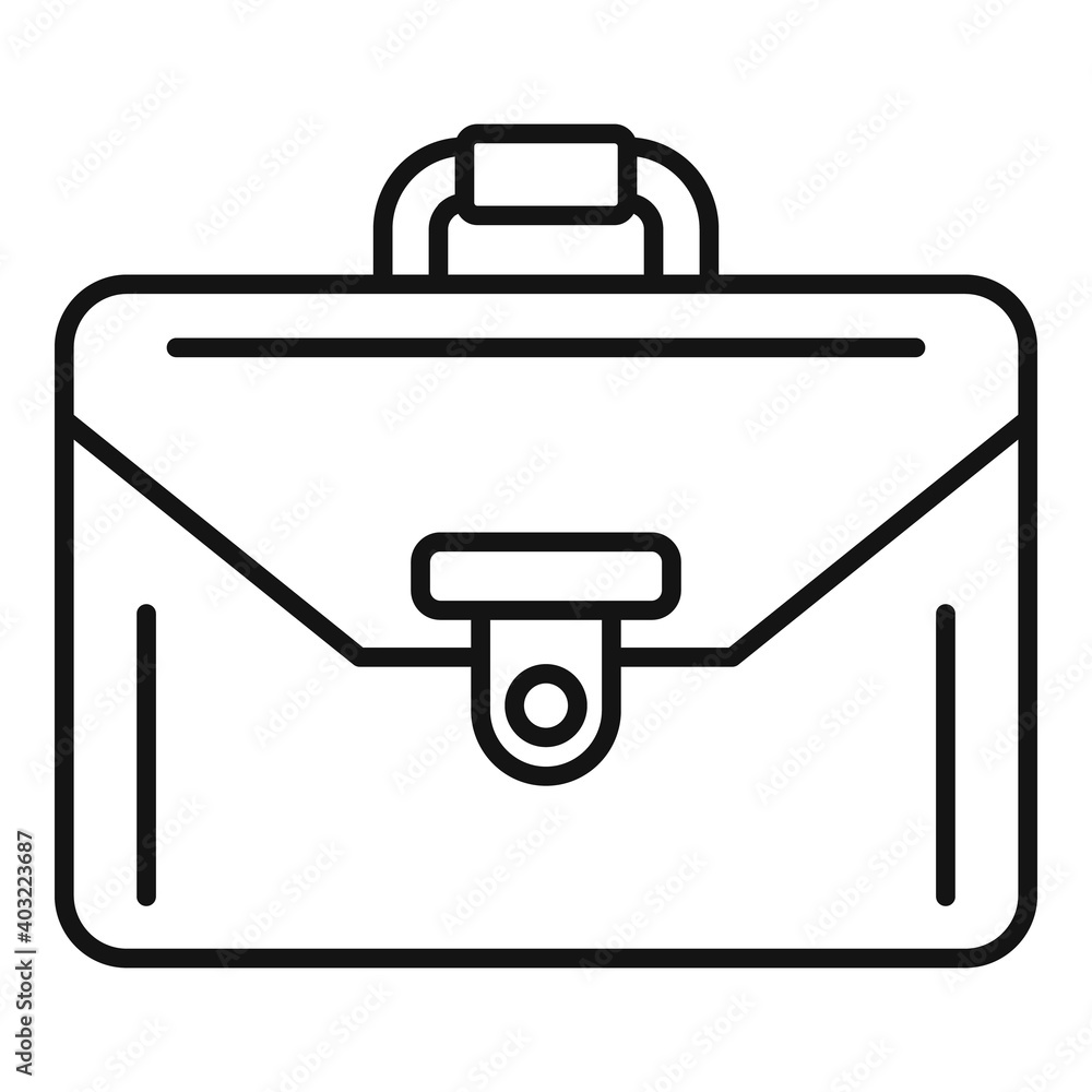 Poster product manager suitcase icon. outline product manager suitcase vector icon for web design isolated 