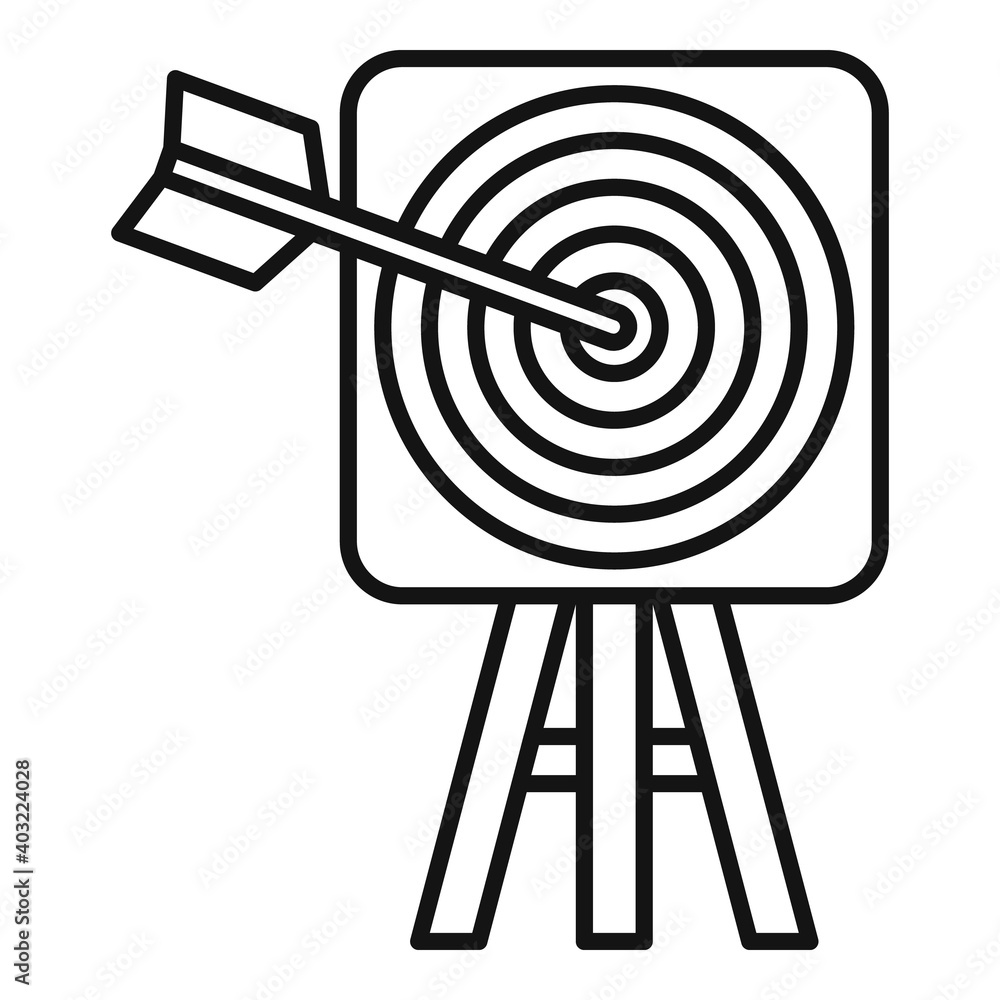 Aufkleber product manager business target icon. outline product manager business target vector icon for web de