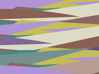 Beautiful of Colorful Art Brown, Green, Yellow, Purple, Abstract Modern Shape. Image for Background or Wallpaper