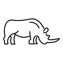 Rhino baby icon. Outline rhino baby vector icon for web design isolated on white background