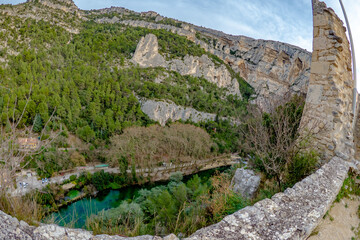 Fontaine de Vaulcuse at sunset in Provence France - Provence-Alpes-Côte d'Azur