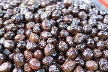 Black olives on the market